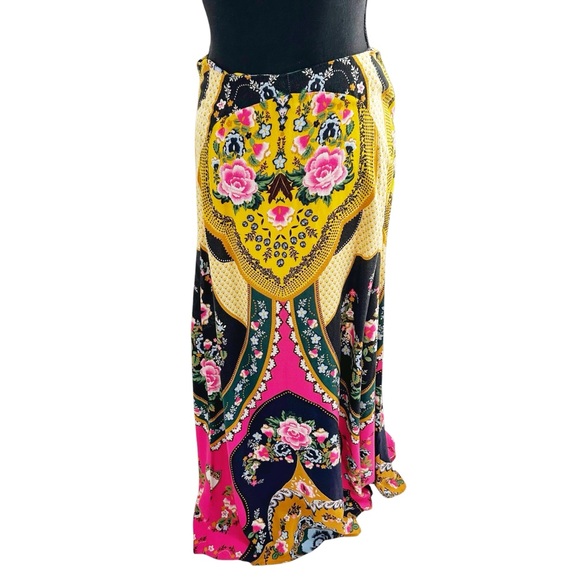 Farm Rio Multicolor Floral Long Skirt Size Large - Picture 4 of 11